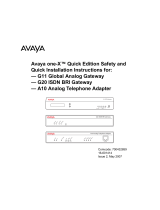 Avaya one-X Quick Edition G11 Global Analog Gateway Installationsanleitung