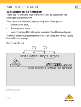 Behringer Microhd HD400 Benutzerhandbuch