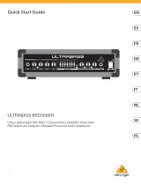 Behringer ULTRABASS BXD3000H 300W 2-Channel Bass Amplifier Head Benutzerhandbuch