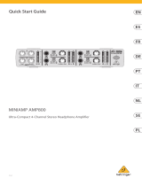 Behringer AMP800 Schnellstartanleitung