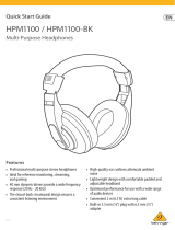 Behringer HPM1100 / HPM1100-BK Multi-Purpose Headphones Benutzerhandbuch