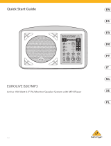 Behringer B207MP3 Active 150-Watt 6.5″ PA/Monitor Speaker System Benutzerhandbuch