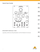 Behringer MODAMP 1005 Legendary 2500 Series Ring Modulator Benutzerhandbuch