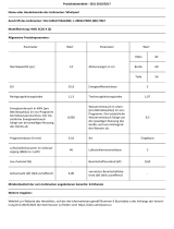 Whirlpool WBC 3C26 X Product Information Sheet