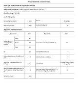 Privileg PRC 8VS1 Product Information Sheet