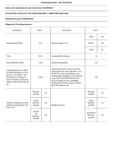 Bauknecht B7 W845WB DE Product Information Sheet