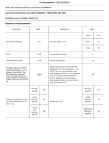 Bauknecht BI WMBG 71483E DE N Product Information Sheet