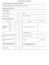 Bauknecht KVE 1650 LH2 Product Information Sheet