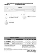 Bauknecht GSFS 4211/3 WS Program Chart