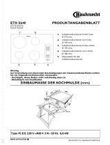 Bauknecht ETII 5640 IN Program Chart