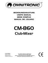 Omnitronic CM-860 Club-Mixer Benutzerhandbuch