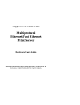 Hypertec FastPrint Multiprotocol Ethernet/Fast Ethernet Print Server Hardware Benutzerhandbuch
