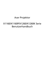 Acer X1160 Serie Benutzerhandbuch