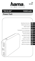Hama PD10-HD Power Pack, 10000 mAh, anthracite Bedienungsanleitung