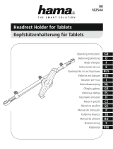 Hama 182540 Headrest Holder for Tablets Bedienungsanleitung