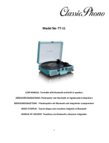 Classic Phono Classic Phono TT-11BU Suitcase turntable Benutzerhandbuch
