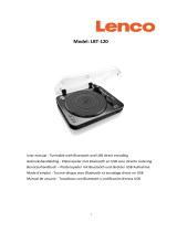 Lenco LBT-120 35 and 45 RPM Semi-Automatic Belt Drive USB Turntable Benutzerhandbuch