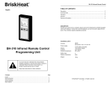 BriskHeat BH-310 Remote Control Programming Unit Benutzerhandbuch