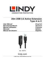 Lindy 43375 20m USB 3.0 Active Extension Cable Benutzerhandbuch
