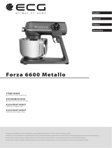 ECG FORZA 6600 Metallo Argento Stand Mixer Benutzerhandbuch