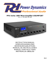 Power Dynamics 952.080 PPA Series 100V Mixer-Amplifier USB/MP3/BT Benutzerhandbuch