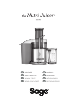 Sage SJE410 the Nutri Juicer Benutzerhandbuch
