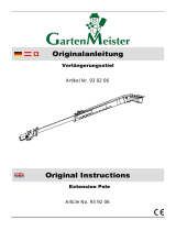 GartenMeister 93 92 06 Extension Pole Benutzerhandbuch