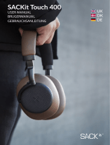 SACKit Touch 400 Hybrid Active Noise Cancellation Over Ear Headphones Benutzerhandbuch