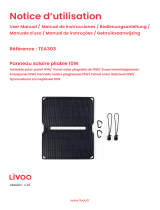 Livoo TEA303 Foldable Solar Panel Powerbanks Benutzerhandbuch