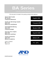 AND 162C-BA-BC BA Series Analytical Balances Benutzerhandbuch
