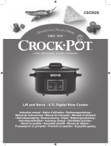 Crock-Pot CROCK POT CSC052X 4.7L Digital Slow Cooker Benutzerhandbuch