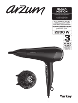 Arzum AR 5099 Black Motion Hair Dryer Benutzerhandbuch