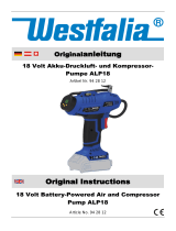 Westfalia 942812 ALP18 18 Volt Battery-Powered Air and Compressor Pump Benutzerhandbuch