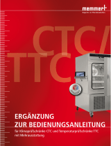 Memmert Additional accessories CTC/TTC Benutzerhandbuch
