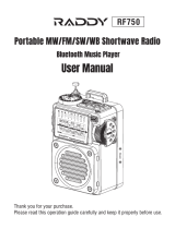Raddy RF750 Portable Shortwave Radio Benutzerhandbuch