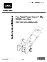 Toro Flex-Force Power System 60V MAX Snowthrower Benutzerhandbuch