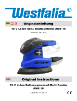 Westfalia AMS 18 18 V Li-Ion Battery Powered Multi Sander Benutzerhandbuch