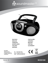 Soundmaster SCD5100 Radio CD Player Benutzerhandbuch