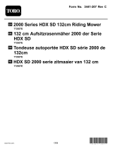 Toro 2000 Series HDX SD 132cm Riding Mower Benutzerhandbuch