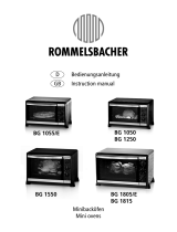 Rommelsbacher Kleinbackofen BG 1055/E "Edelstahl", Benutzerhandbuch