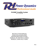 Power Dynamics 953.030 PV220BT Amplifier System Benutzerhandbuch