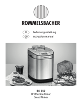 Rommelsbacher Brotbackautomat BA 550 Bedienungsanleitung