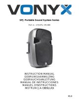 Vonyx 170.075 SPJ Portable Sound System Benutzerhandbuch