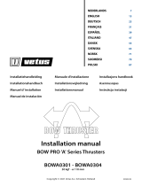 Vetus BOWA0301BOWA0301 BOW PRO ‘A’ Series Thrusters Benutzerhandbuch