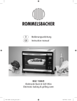 Rommelsbacher Elektronik Back & Grill Ofen BGE 1580/E Bedienungsanleitung