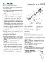 Hyundai HHE203203 Cordless Stick Vacuum Cleaner Benutzerhandbuch