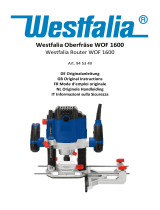 Westfalia Oberfräse WOF 1600 Bedienungsanleitung