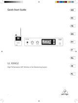 Behringer UL 1000G2 High-Performance UHF Wireless In-Ear Monitoring System Benutzerhandbuch