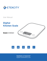 Etekcity EK8060 Digital Kitchen Scale Benutzerhandbuch