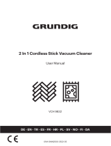 Grundig VCH 9832 2 In 1 Cordless Stick Vacuum Cleaner Benutzerhandbuch